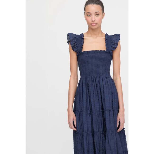 The Ellie Nap Dress, Navy Sheer Plaid - Dresses - 2