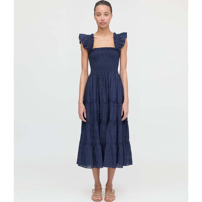 The Ellie Nap Dress, Navy Sheer Plaid - Dresses - 3