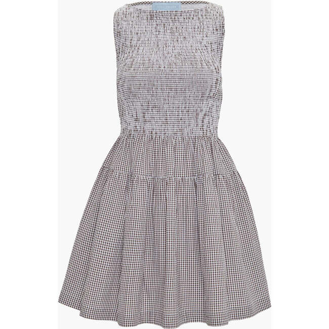 The Cosima Mini Nap Dress, Chocolate Gingham