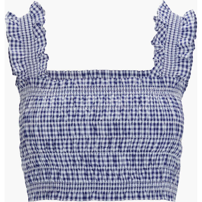 The Azalea Nap Top, Navy Gingham