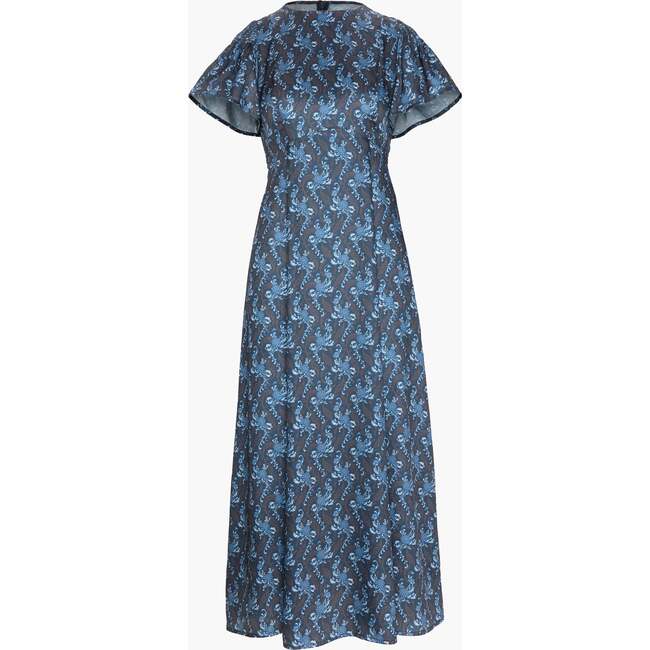 The Dominique Dress, Navy Cala Paisley