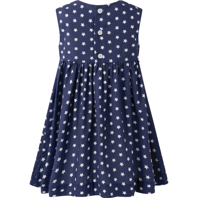 Star Print Bow Dress, Navy