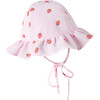 Strawberry Gingham Sundress & Hat, Pink - Dresses - 4