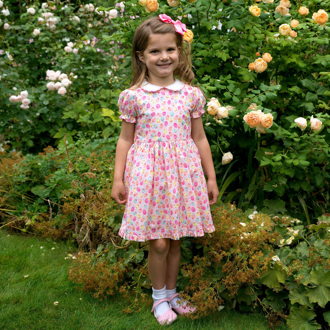 Scalloped Collar Tulip Dress, Pink - Dresses - 3