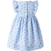 Gingham Floral Sundress & Hat, Blue - Dresses - 3