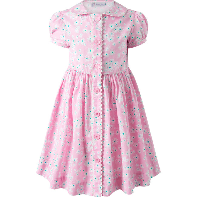 Daisy Button-Front Dress, Pink