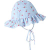 Gingham Floral Sundress & Hat, Blue - Dresses - 4