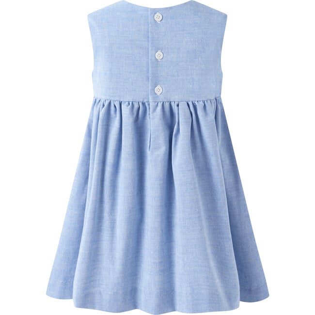 Chambray Bow Dress, Blue