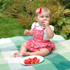 Cherry Dungaree and Blouse Set, Red - Rompers - 3