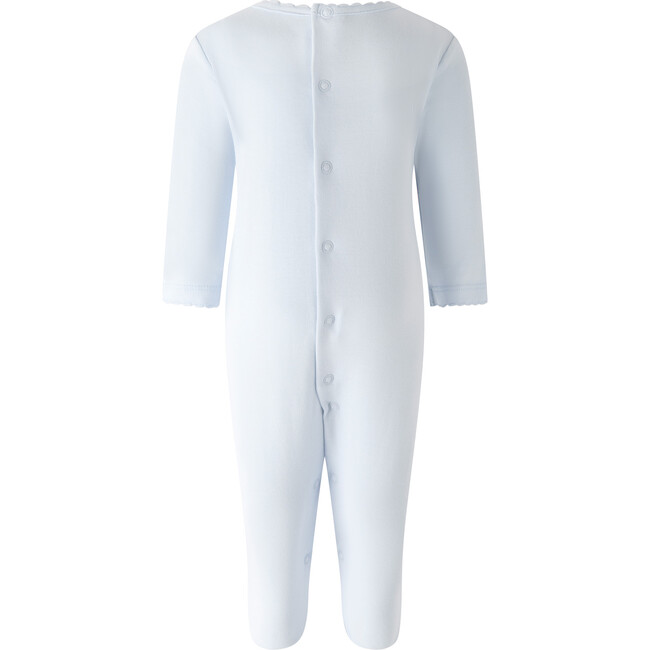 Pima Smocked Footie, Blue