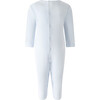 Pima Smocked Footie, Blue - Footie Pajamas - 2