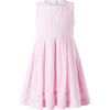 Pastel Oxford Pleated Stripe Dress, Pink - Dresses - 1 - thumbnail