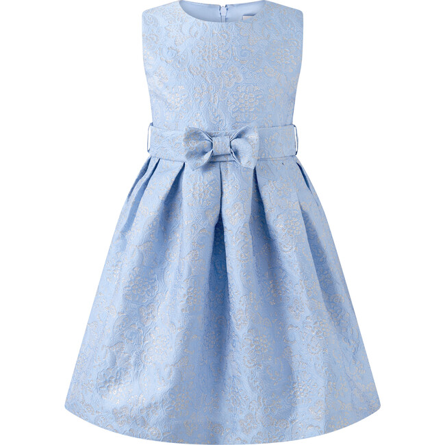 Damask Party Dress, Blue