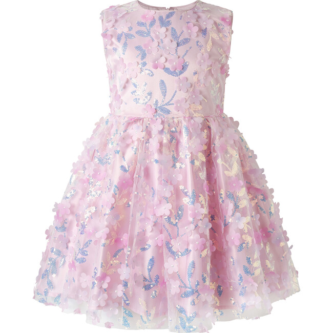 3D Sequin Party Dress, Pink