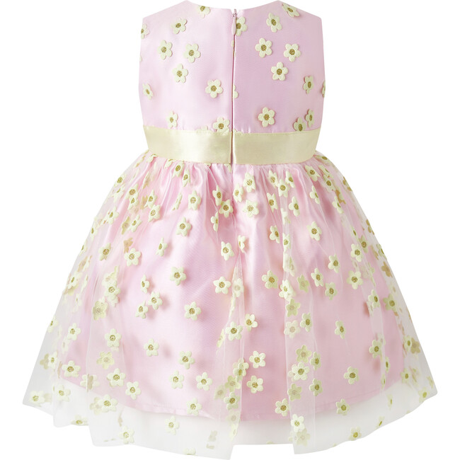 Baby 3D Daisy Tulle Party Dress, Pink