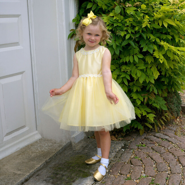 Daisy Tulle Dress, Yellow
