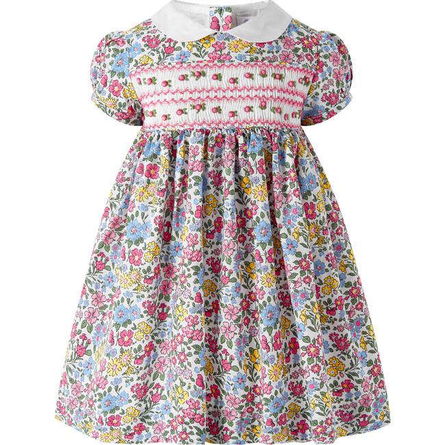 Ditsy Floral Smocked Dress and Bloomers, Multi
