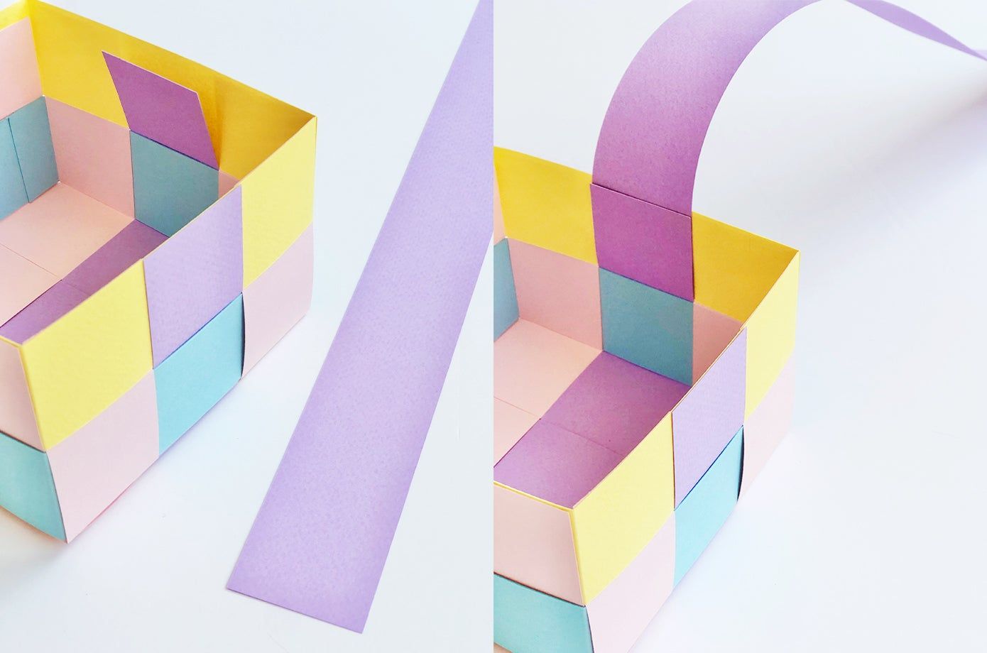 weaving the paper strips