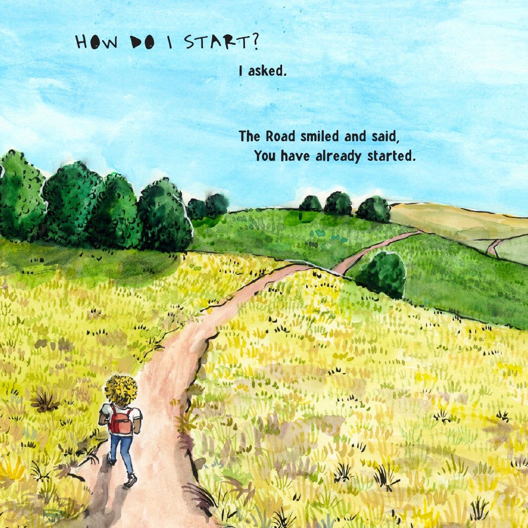 Spread from What the Road Said